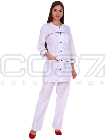 Костюм санитарный АР405 цв.белый тк.тиси-1